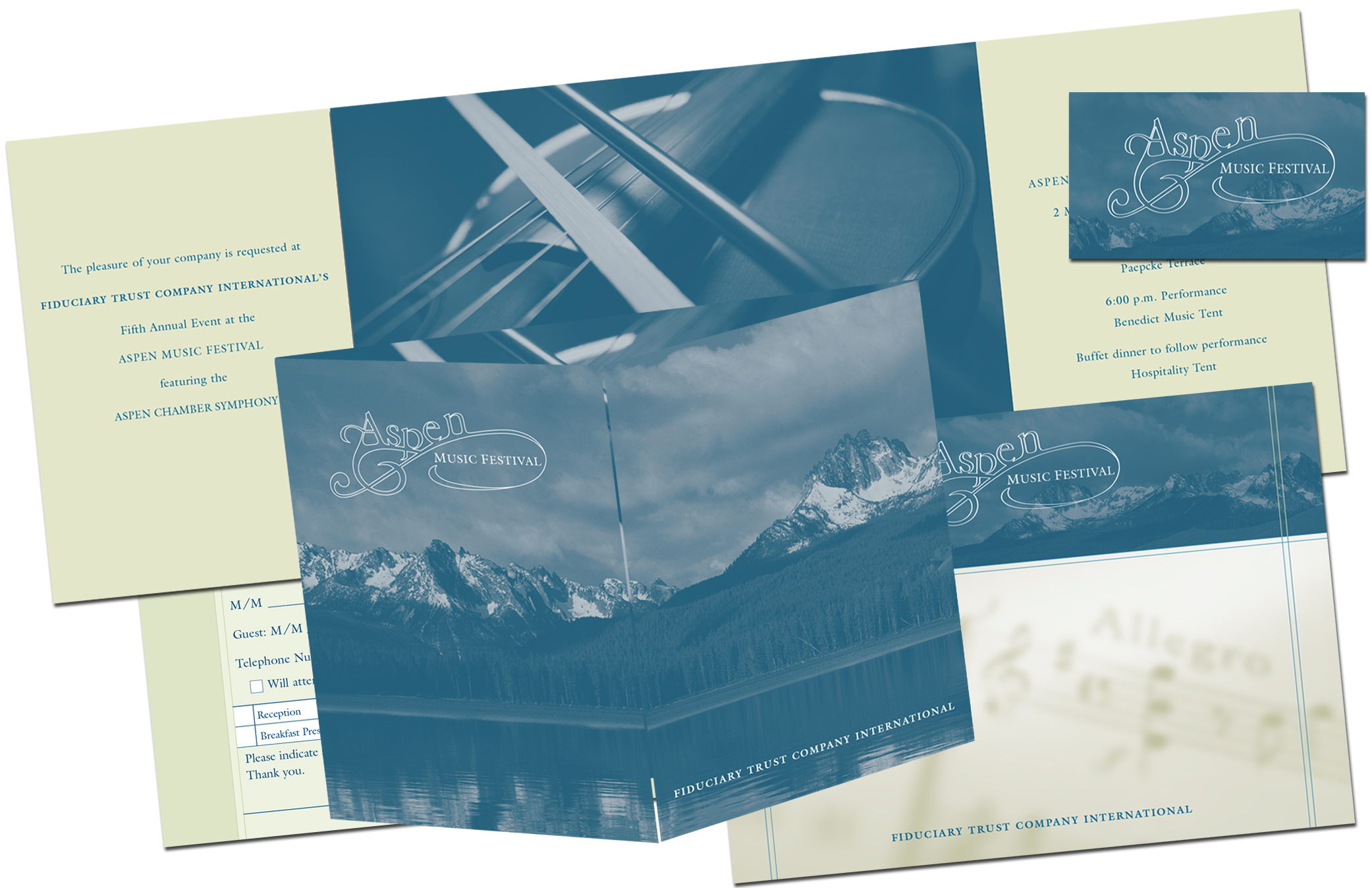 Aspen Music Festival invitation pieces
